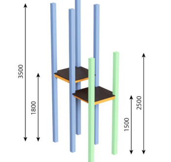 Башня 3,5м (1,8)+ 2,5м (1,5)